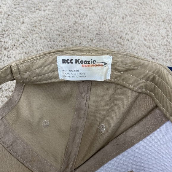 Vintage‎ RCC Koozie Eveready Gas Hat A Superior Gas Co Beige Blue Strapback Cap - Picture 6 of 11
